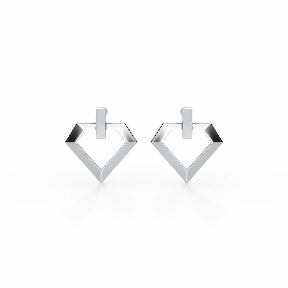 Silver Whispers Earrings - White Gold - Image 1