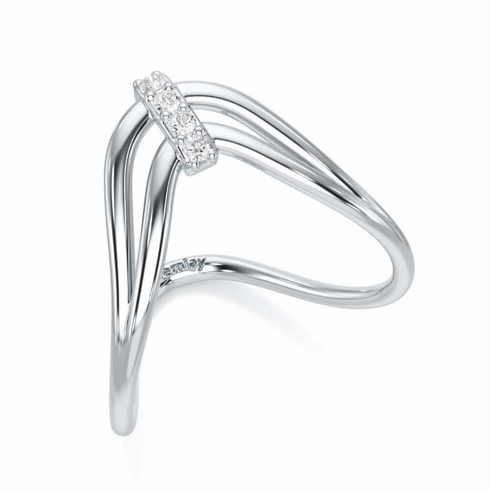 Holding Vanki Silver Ring - White Gold - Image 1