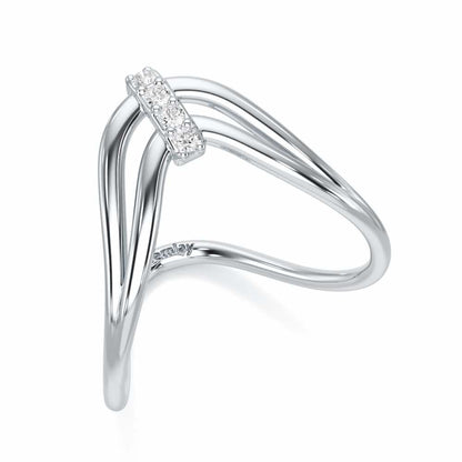Holding Vanki Silver Ring - White Gold - Image 1