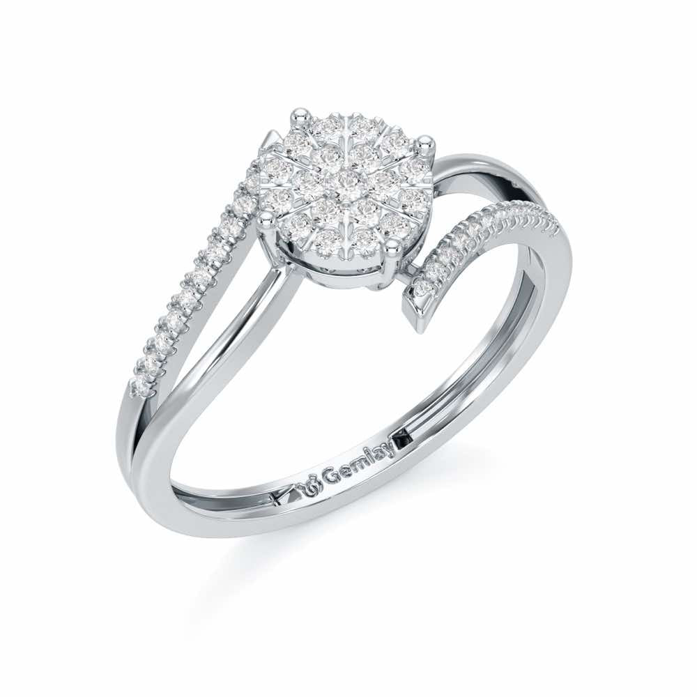 Shine Source Silver Ring - White Gold - Image 1