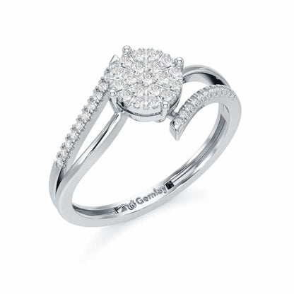Shine Source Silver Ring - White Gold - Image 1
