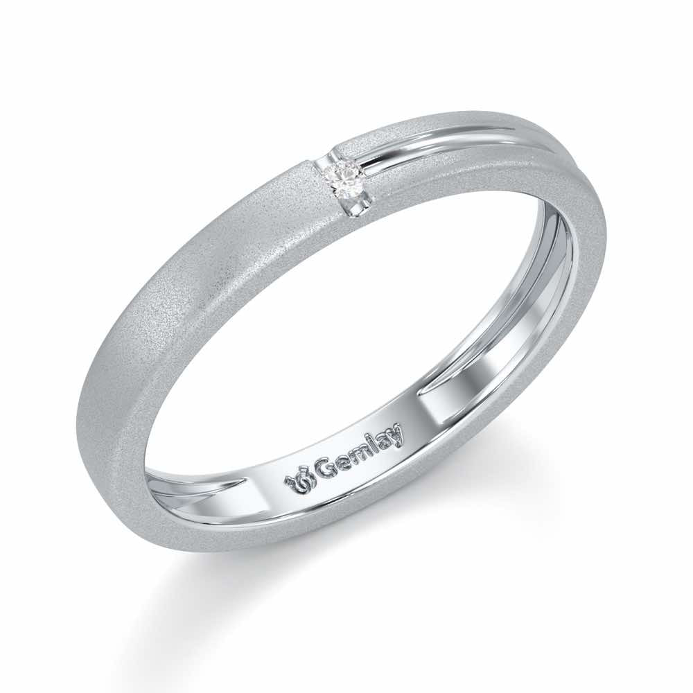 Aveline Simplicity Silver Ring - White Gold - Image 1