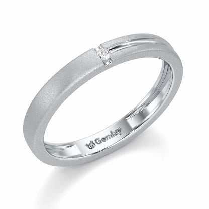 Aveline Simplicity Silver Ring - White Gold - Image 1