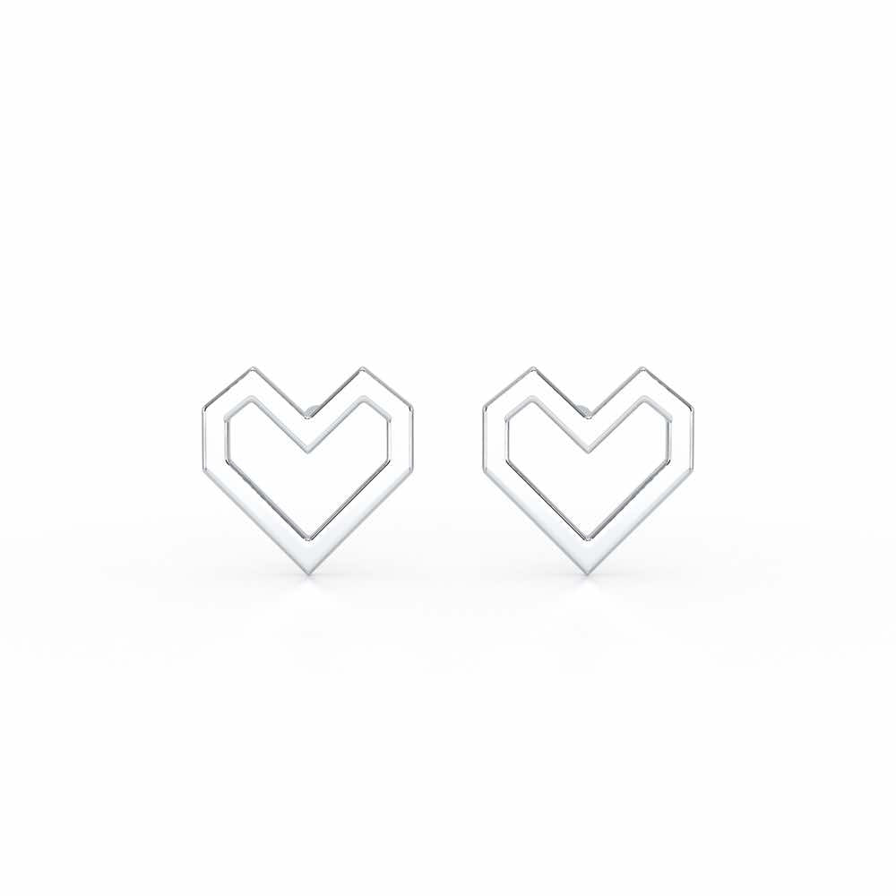 Lush Looplets Silver Earrings - White Gold - Image 1