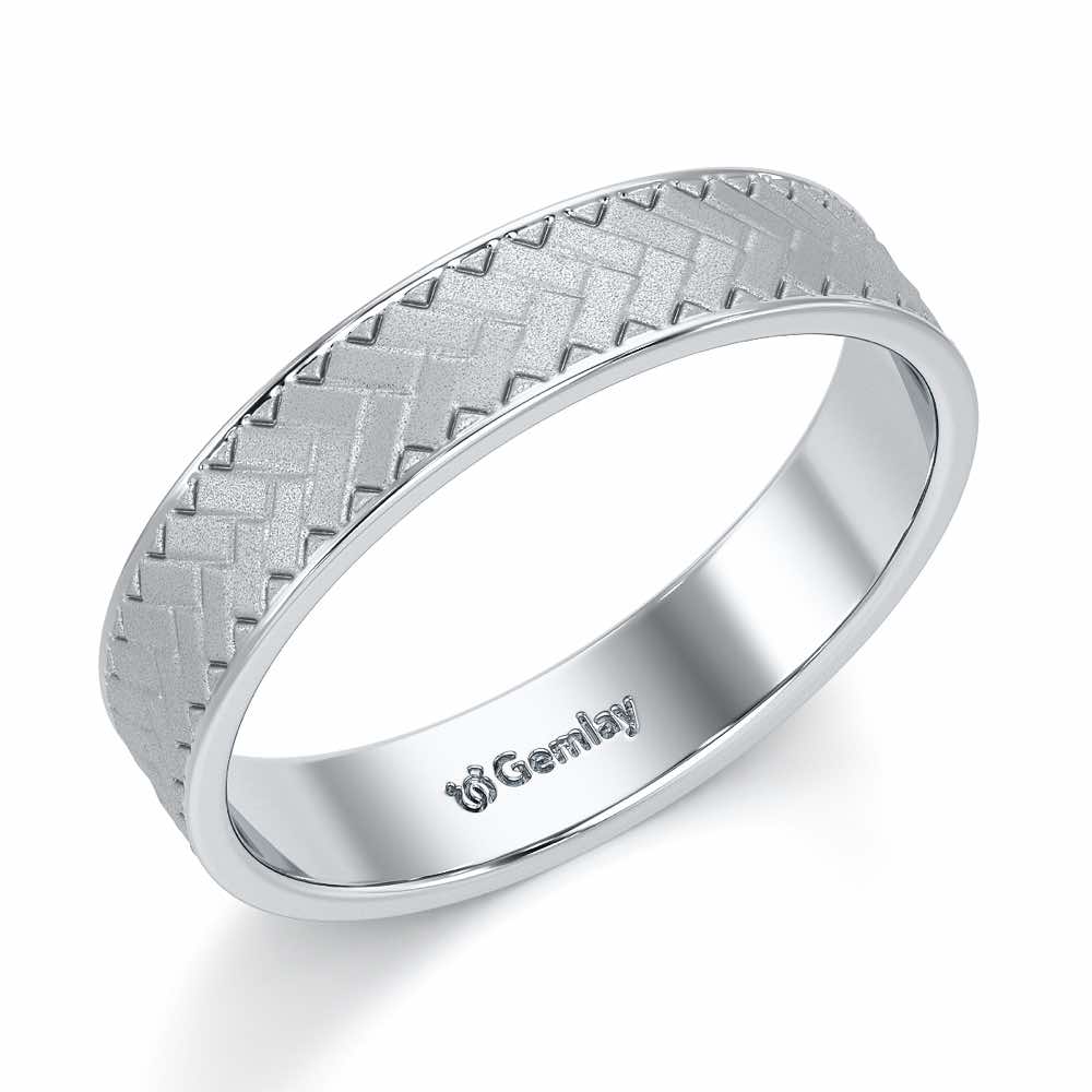 Isla Silver Ring - White Gold - Image 1
