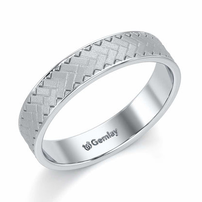Isla Silver Ring - White Gold - Image 1