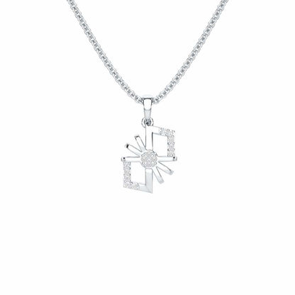 Luminous Essence Silver Pendant - White Gold - Image 1