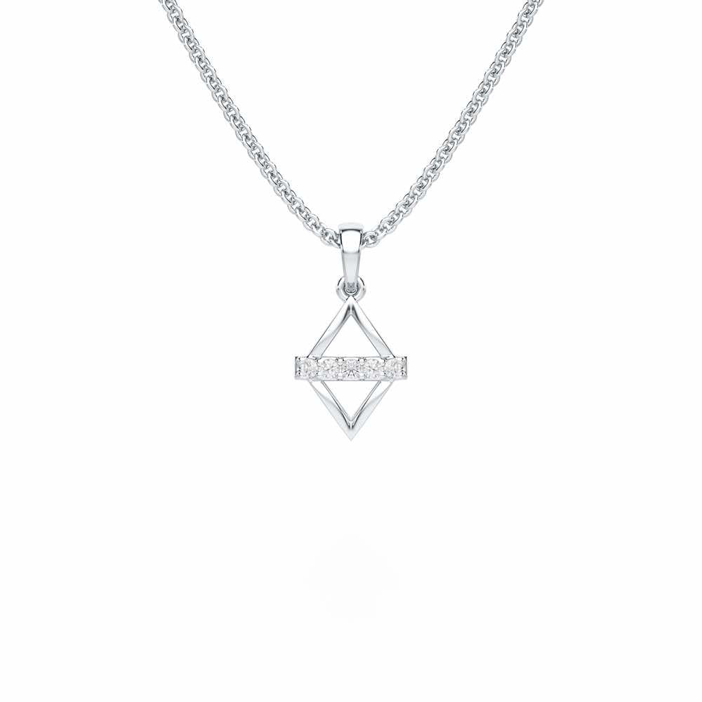 Soft Spark Silver Pendant - White Gold - Image 1