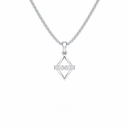 Soft Spark Silver Pendant - White Gold - Image 1