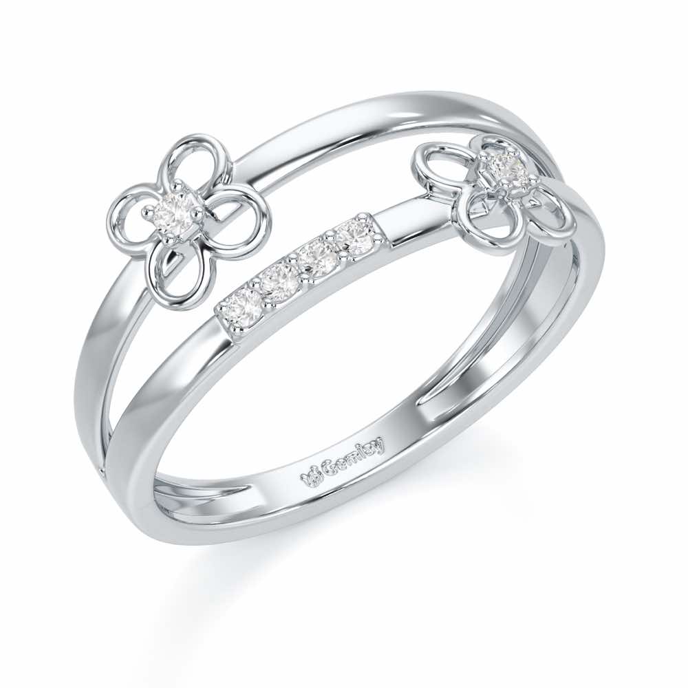 Spring Bliss Silver Ring - White Gold - Image 1