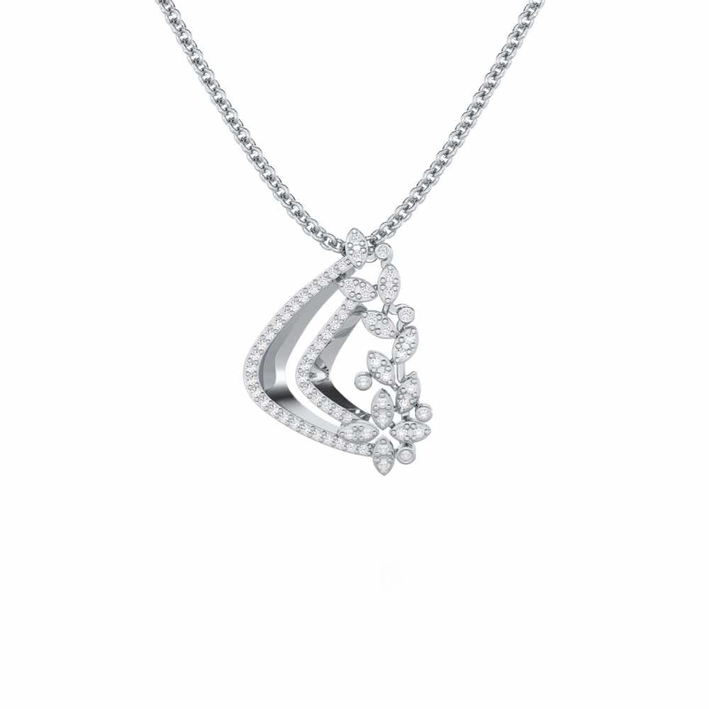 Melodic Bliss Silver Pendant - White Gold - Image 1