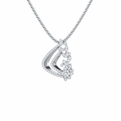 Melodic Bliss Silver Pendant - White Gold - Image 1