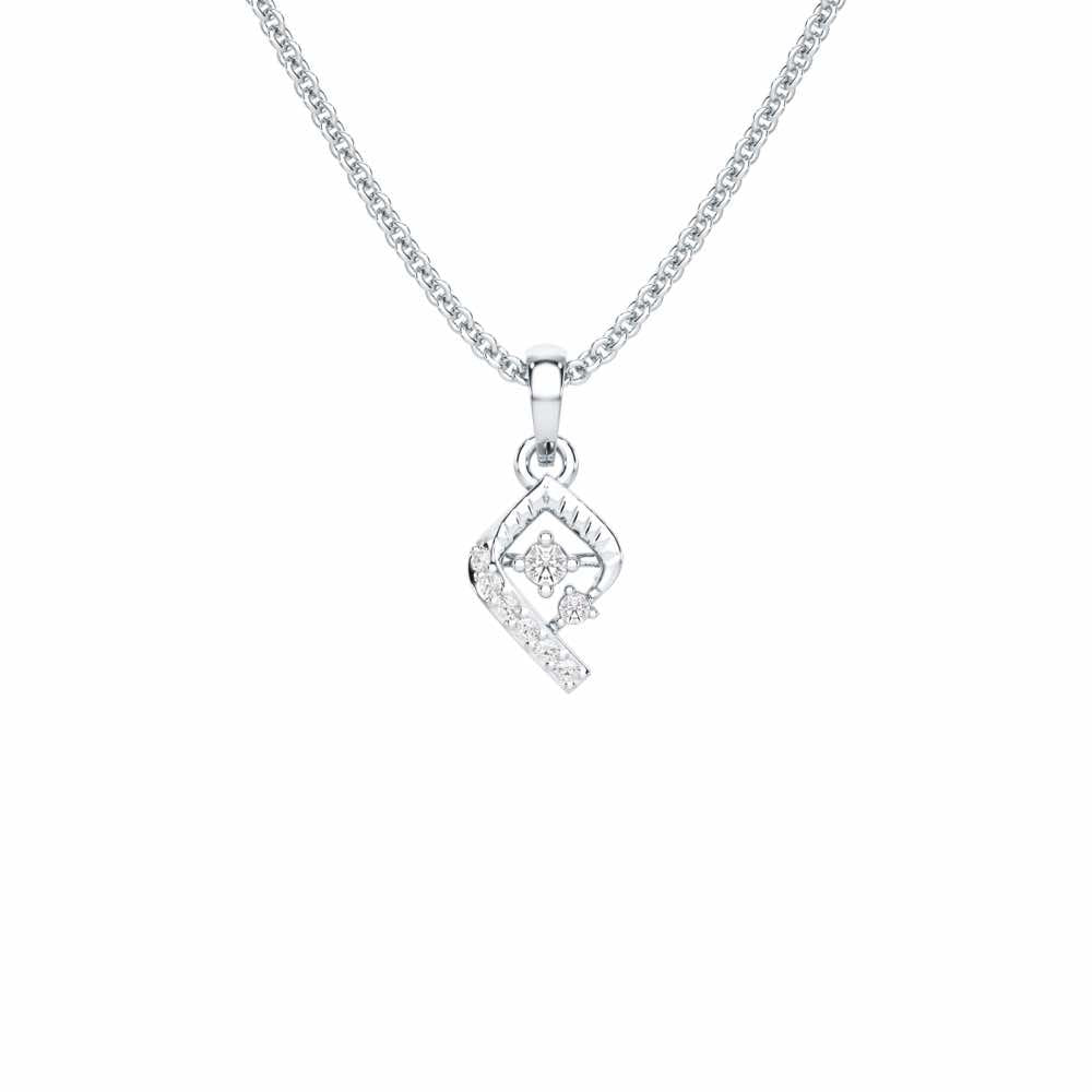 Celestial Glow Silver Pendant - White Gold - Image 1