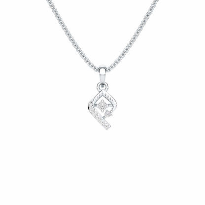 Celestial Glow Silver Pendant - White Gold - Image 1