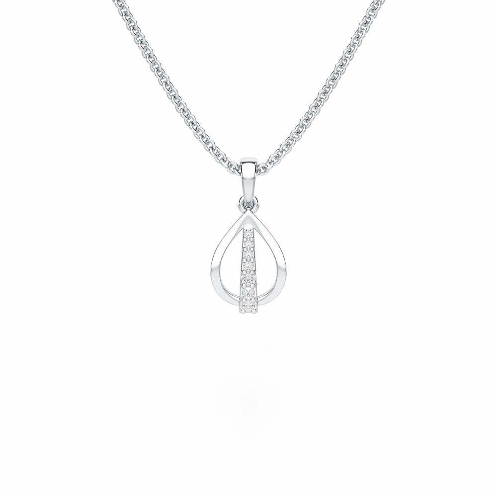 Timeless Glow Silver Pendant - White Gold - Image 1