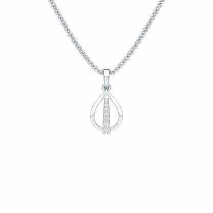 Timeless Glow Silver Pendant - White Gold - Image 1