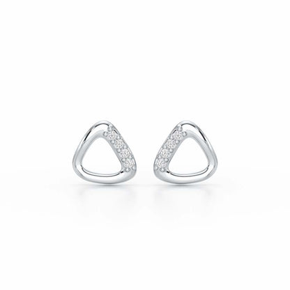 Twinkle Loops Silver Earrings - White Gold - Image 1