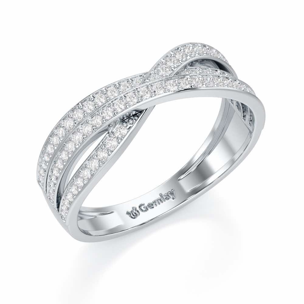Supreme Helix Silver Ring - White Gold - Image 1