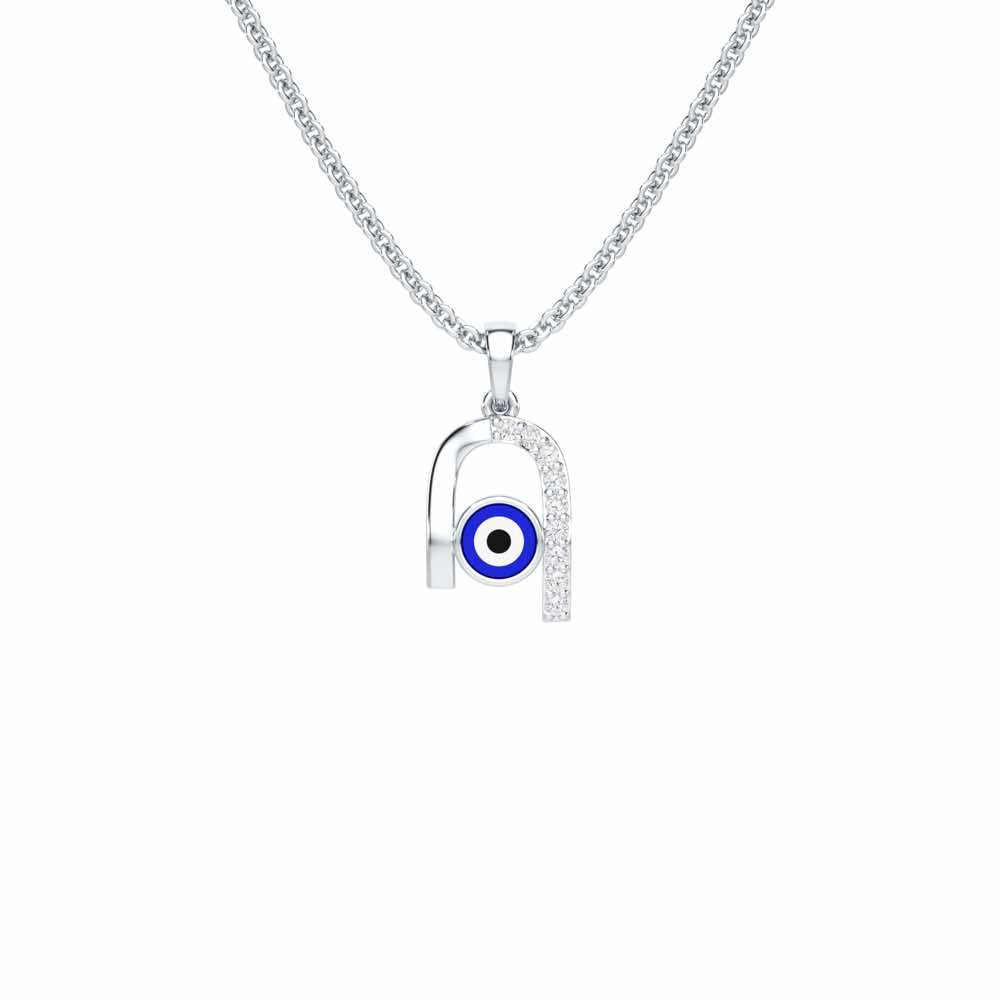 Vision of Peace Silver Pendant - White Gold - Image 1