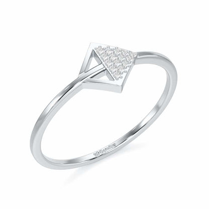 Glowing Gem Silver Ring - White Gold - Image 1