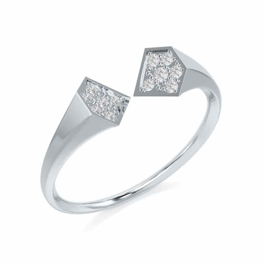 Beauty Serene Silver Ring - White Gold - Image 1