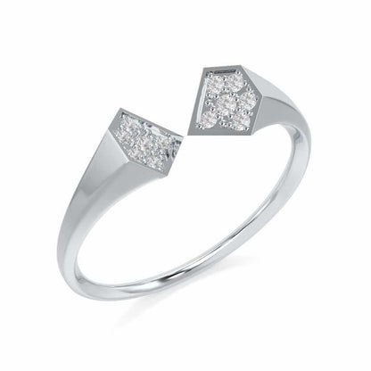 Beauty Serene Silver Ring - White Gold - Image 1
