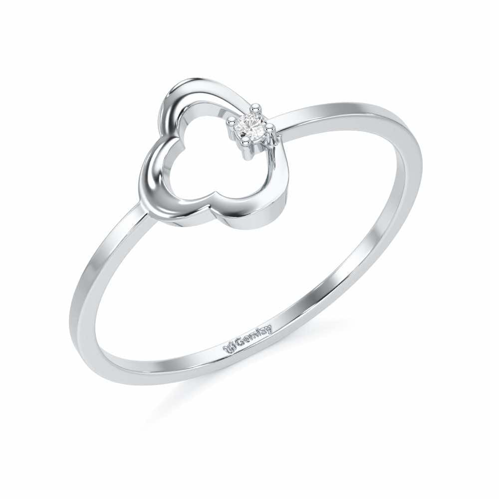Clouding Silver Ring - White Gold - Image 1