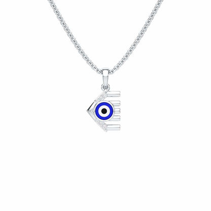Fate Protector Silver Pendant - White Gold - Image 1