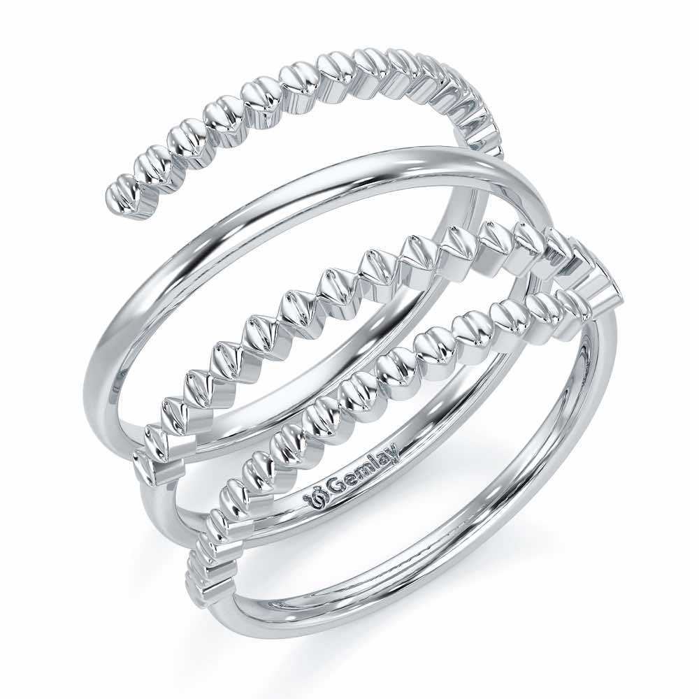 Spring Sing Silver Ring - White Gold - Image 1