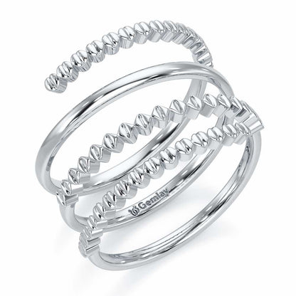 Spring Sing Silver Ring - White Gold - Image 1