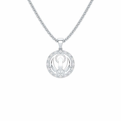 Khalsa Blessing Silver Pendant - White Gold - Image 1