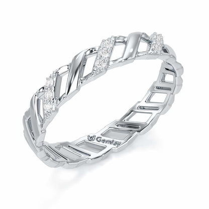 Arandele Silver Ring - White Gold - Image 1