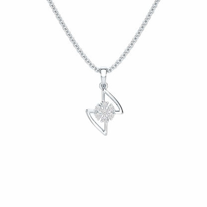 Eternal Sparkle Silver Pendant - White Gold - Image 1