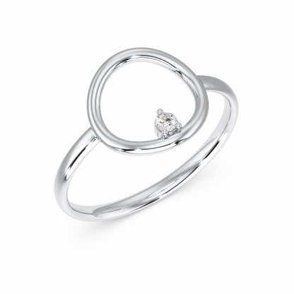 Sunray Sunray Silver Ring - White Gold - Image 1