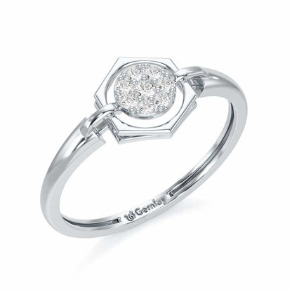 Shanya Shine Silver Ring - White Gold - Image 1