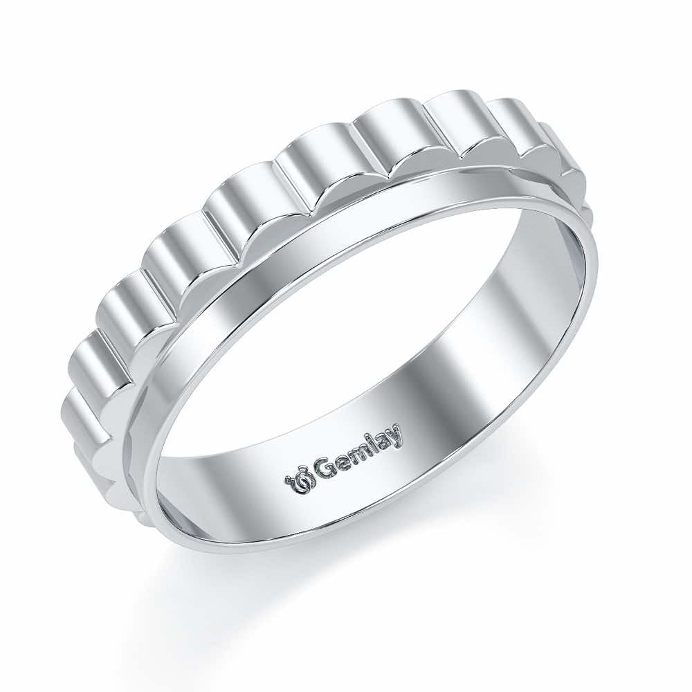 Delphine Silver Ring - White Gold - Image 1