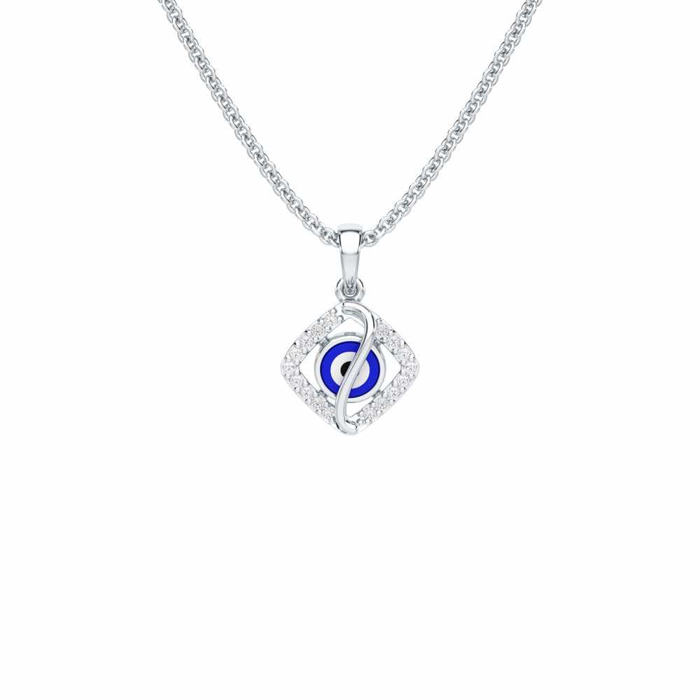 Protective Spark Silver Pendant - White Gold - Image 1