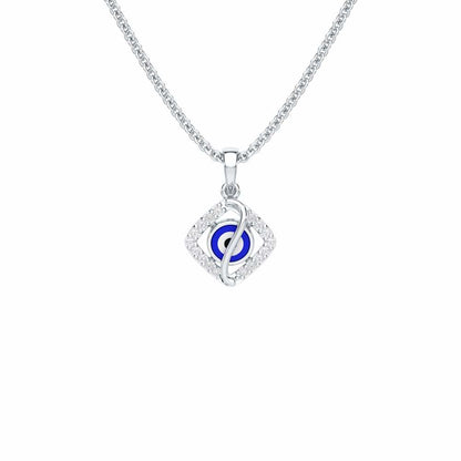 Protective Spark Silver Pendant - White Gold - Image 1