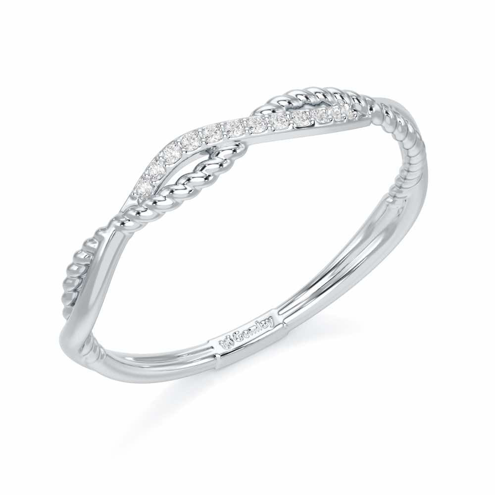 Turning Glowy Silver Ring - White Gold - Image 1