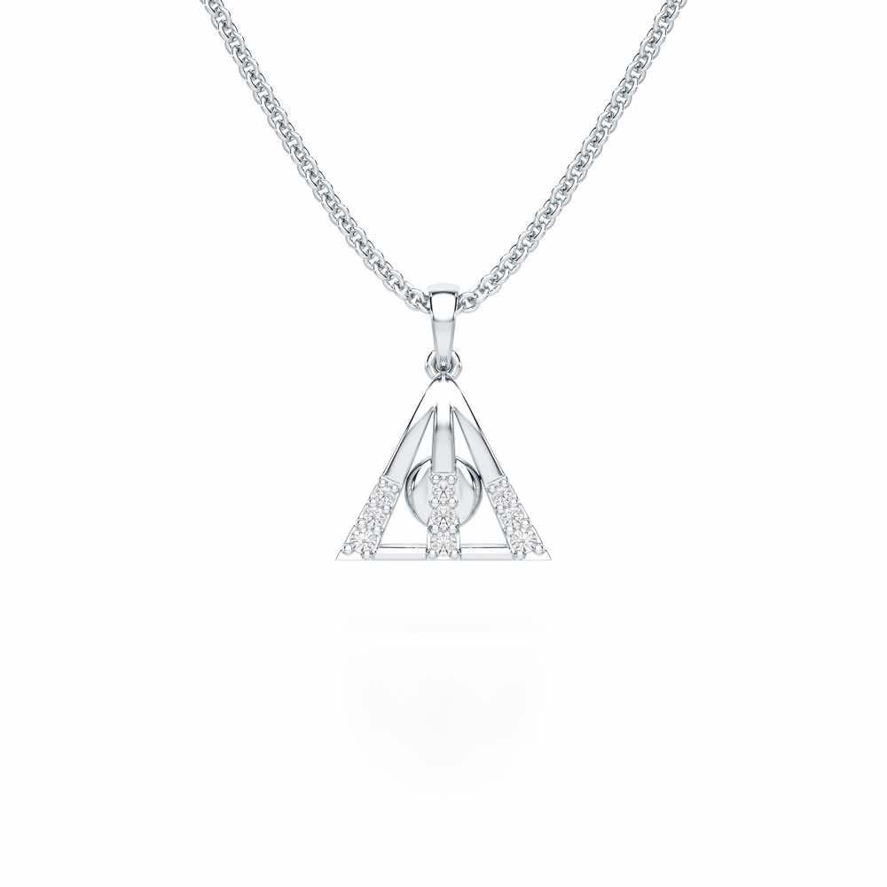 Pure Shine Silver Pendant - White Gold - Image 1
