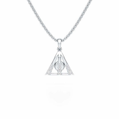 Pure Shine Silver Pendant - White Gold - Image 1