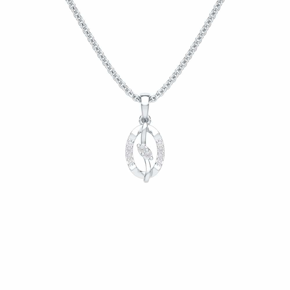 Twinkling Essence Silver Pendant - White Gold - Image 1