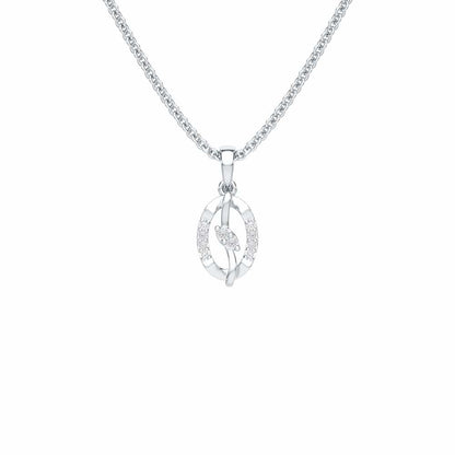 Twinkling Essence Silver Pendant - White Gold - Image 1