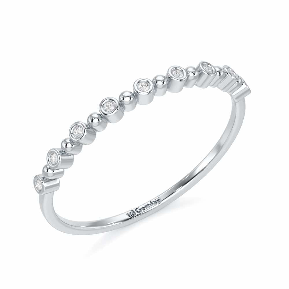 Cute Sheen Silver Ring - White Gold - Image 1