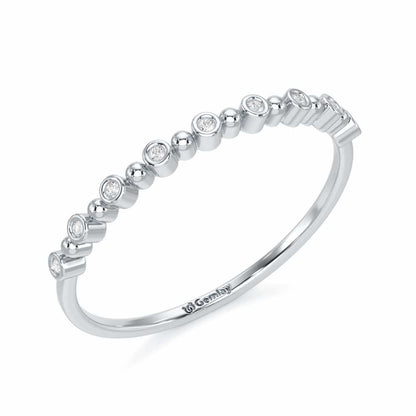 Cute Sheen Silver Ring - White Gold - Image 1