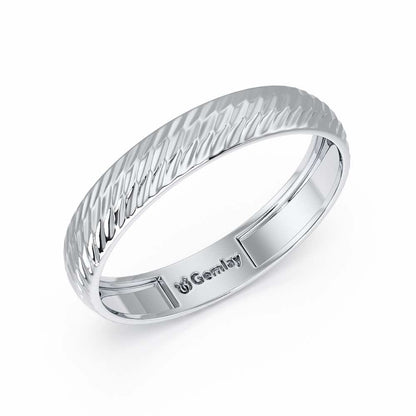 Lena Silver Ring - White Gold - Image 1