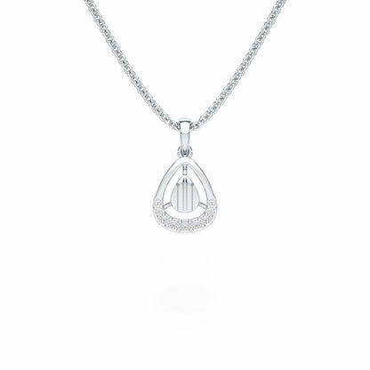 Starlight Charm Silver Pendant - White Gold - Image 1