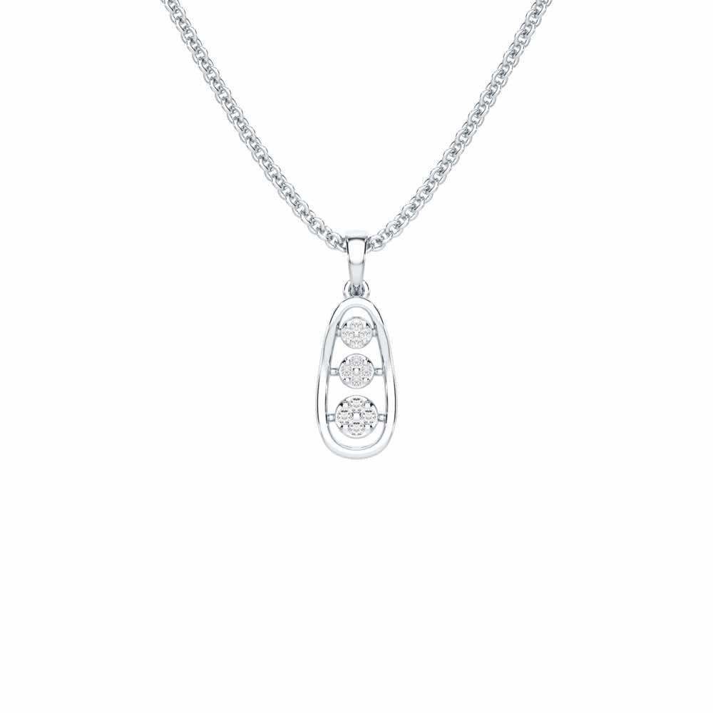 Twilight Spark Silver Pendant - White Gold - Image 1