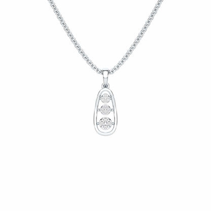 Twilight Spark Silver Pendant - White Gold - Image 1