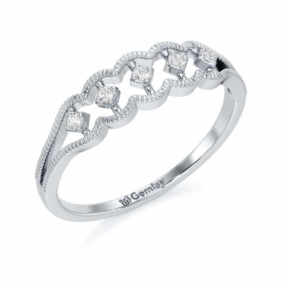 Glow Dance Silver Ring - White Gold - Image 1